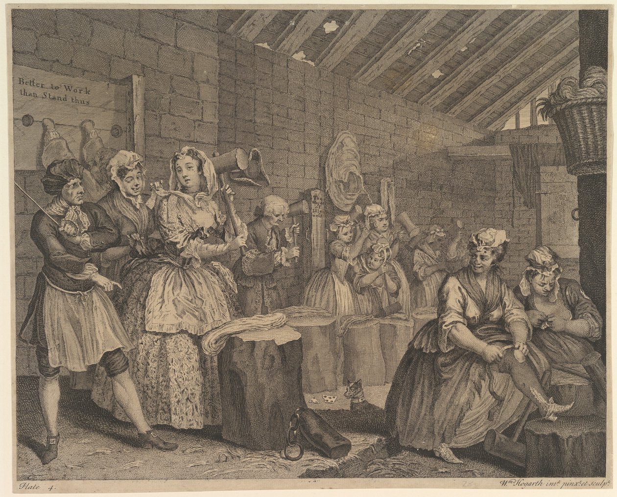 Il percorso di una prostituta, tavola 4 da William Hogarth