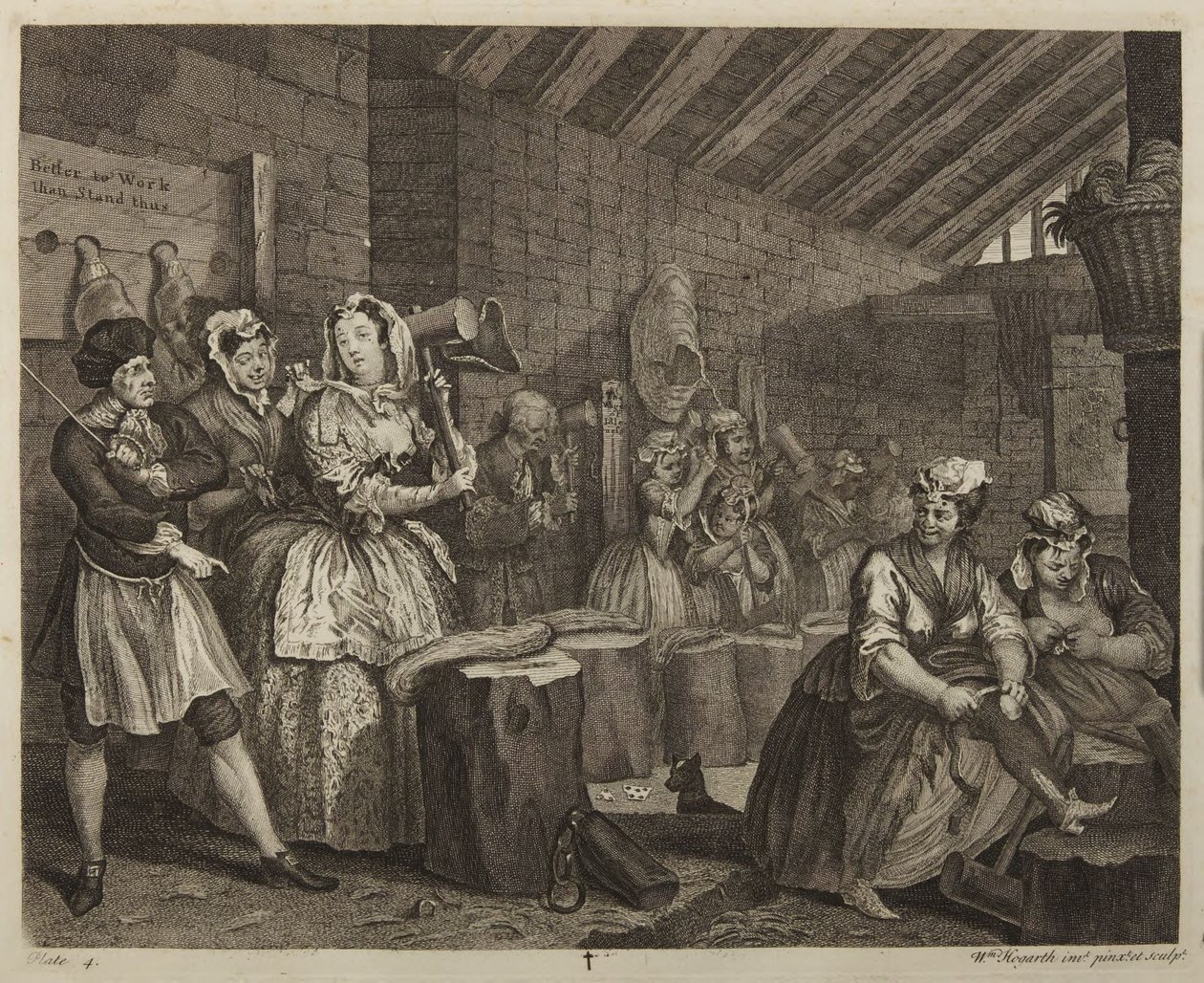 Il percorso di una prostituta, tavola 4 da William Hogarth