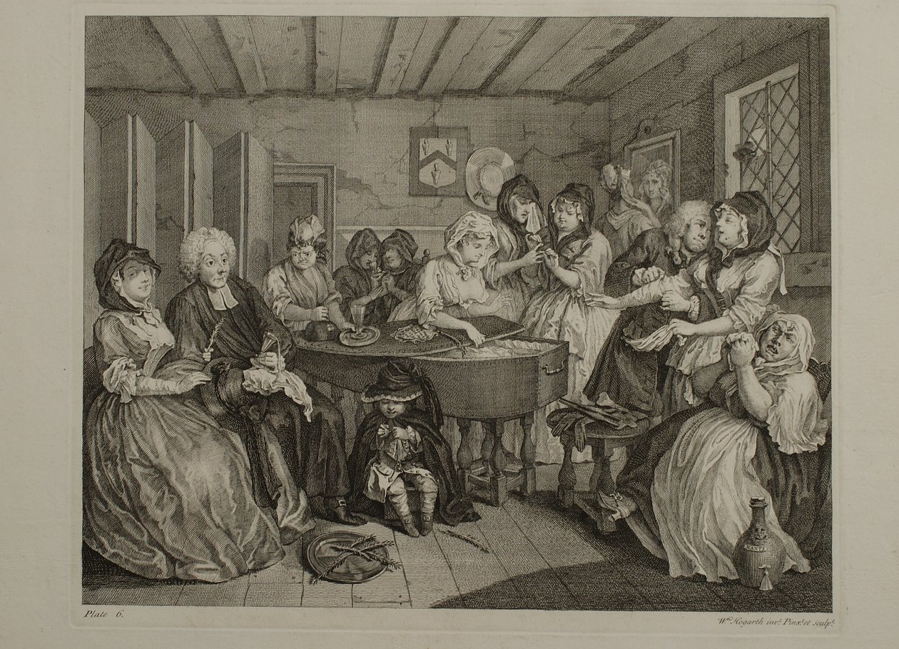 Il percorso di una prostituta: Tavola 6 da William Hogarth