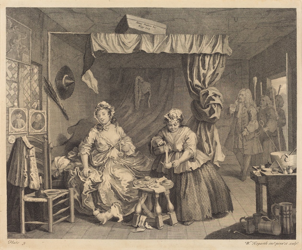 Il percorso di una prostituta: tav. 3 da William Hogarth