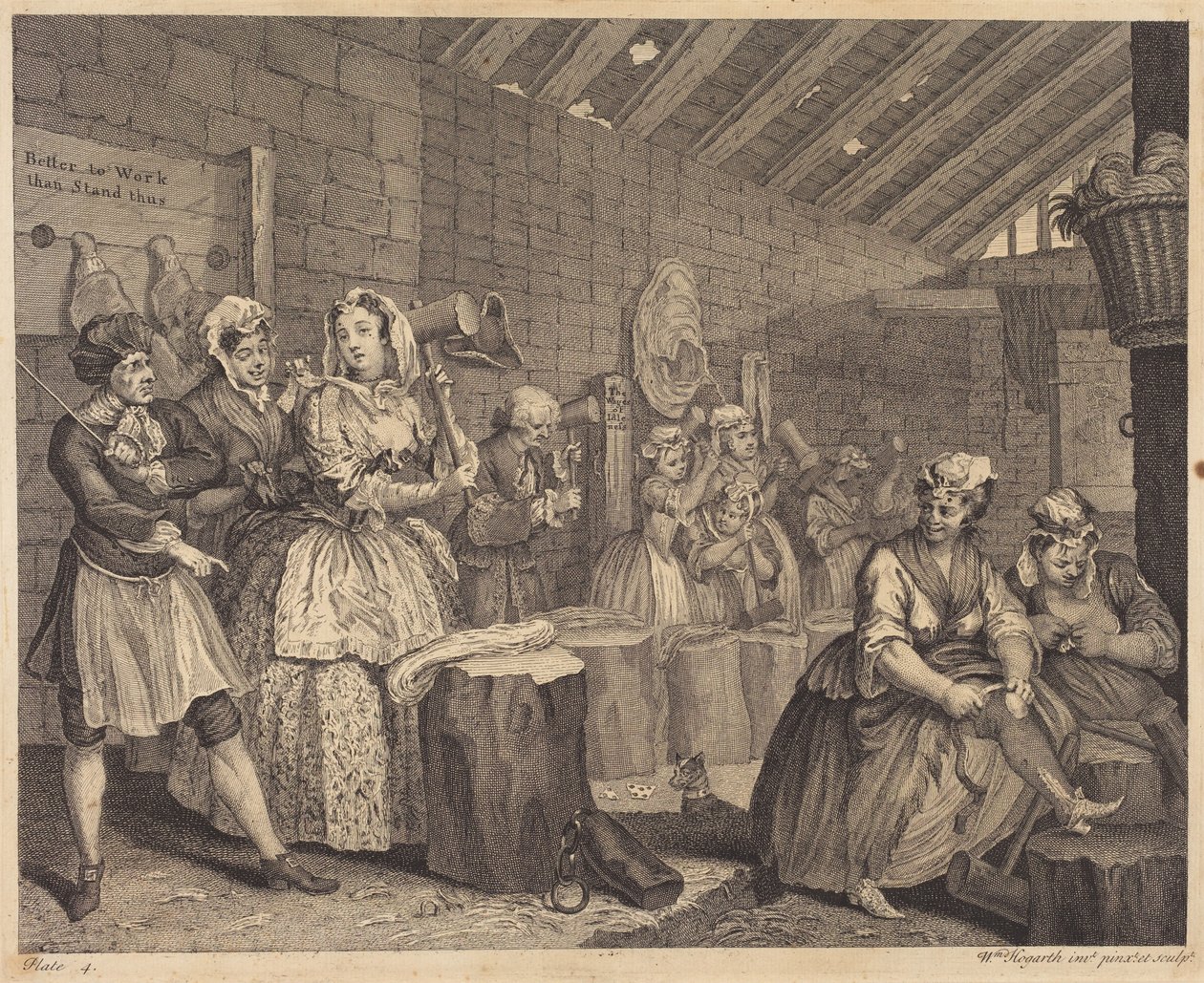 Il percorso di una prostituta: tav. 4 da William Hogarth