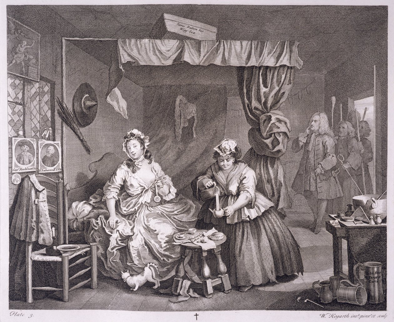 Il progresso di una prostituta, tavola III, da 