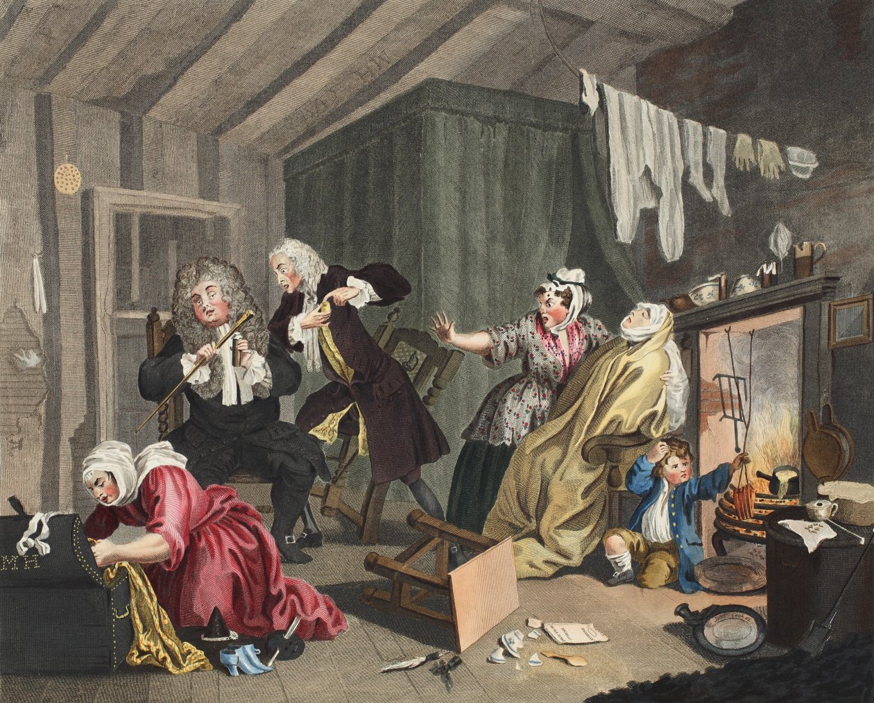La carriera di una prostituta, tavola V, illustrazione da 