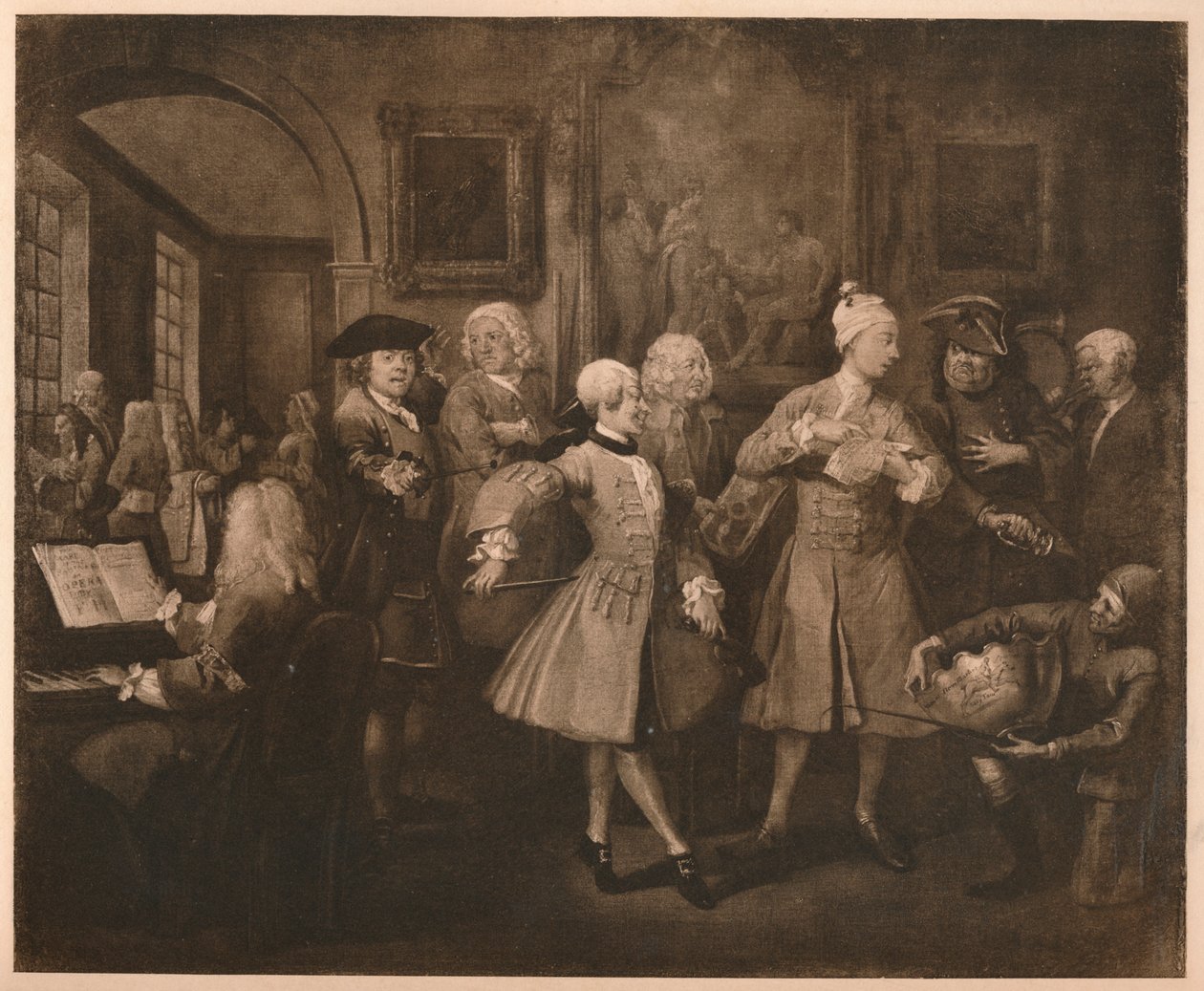 Il progresso di un libertino - 2: La levée, 1733 da William Hogarth