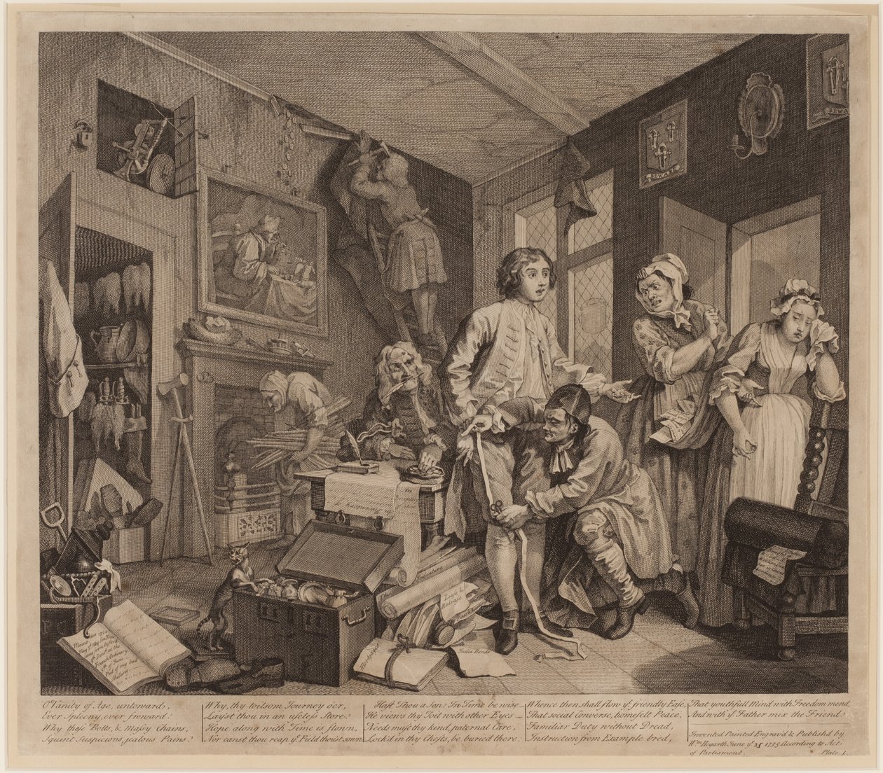 La carriera di un libertino, tavola 1 da William Hogarth