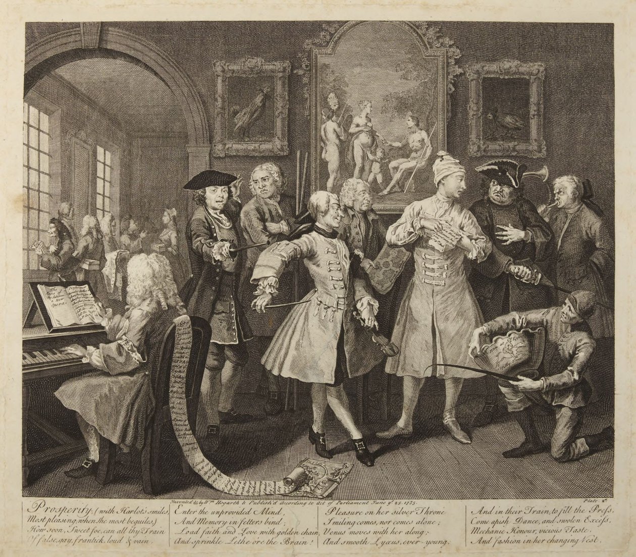 Il percorso di un libertino, tavola 2 da William Hogarth