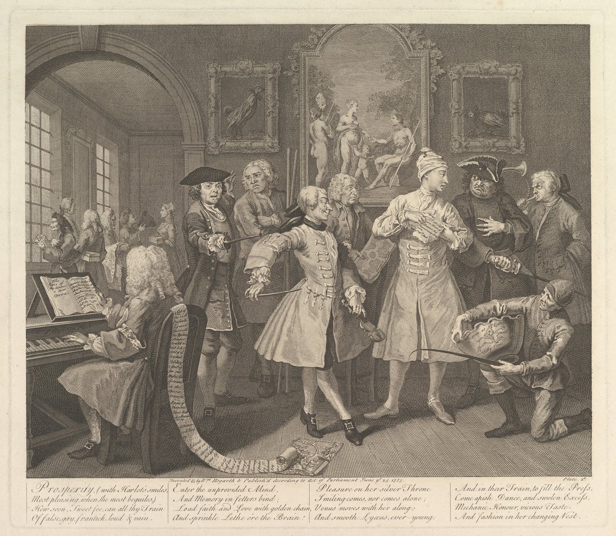 Il progresso di un libertino, Tavola 2 da William Hogarth