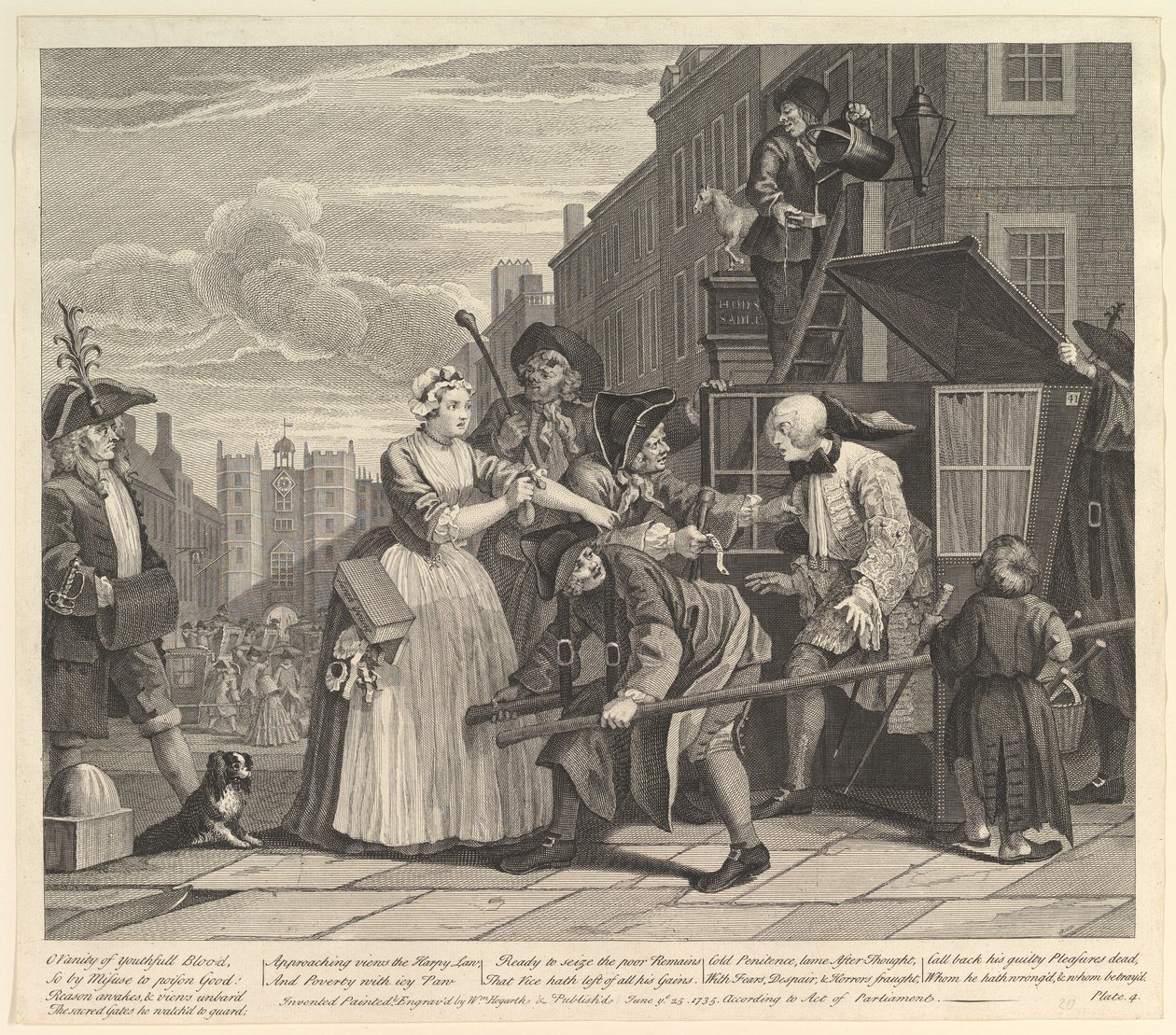 La carriera di un libertino, Tavola 4 da William Hogarth