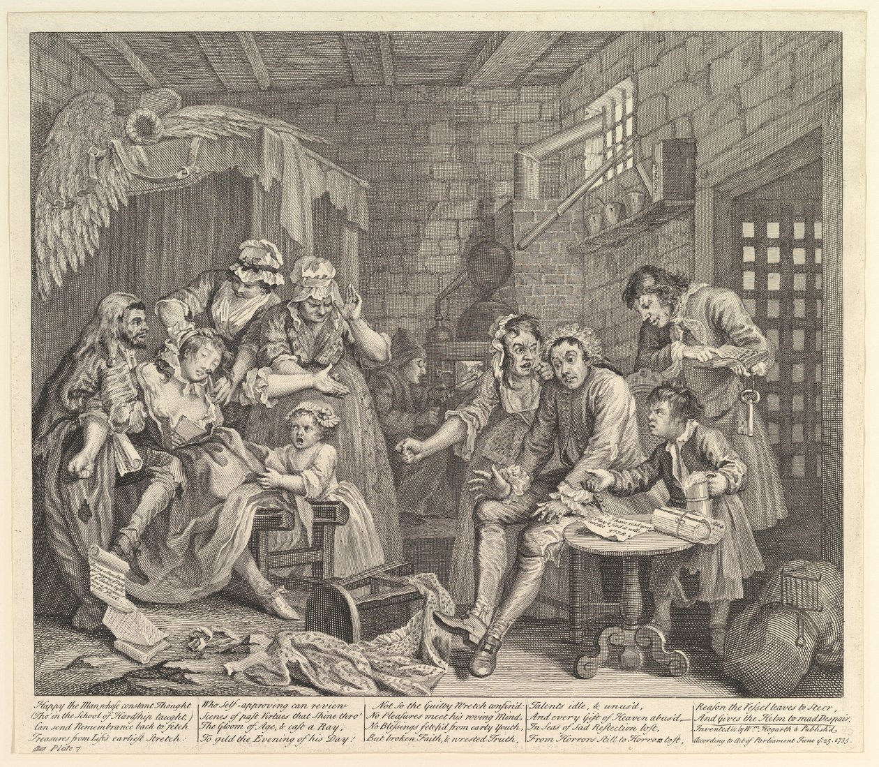 Il progresso di un libertino da William Hogarth
