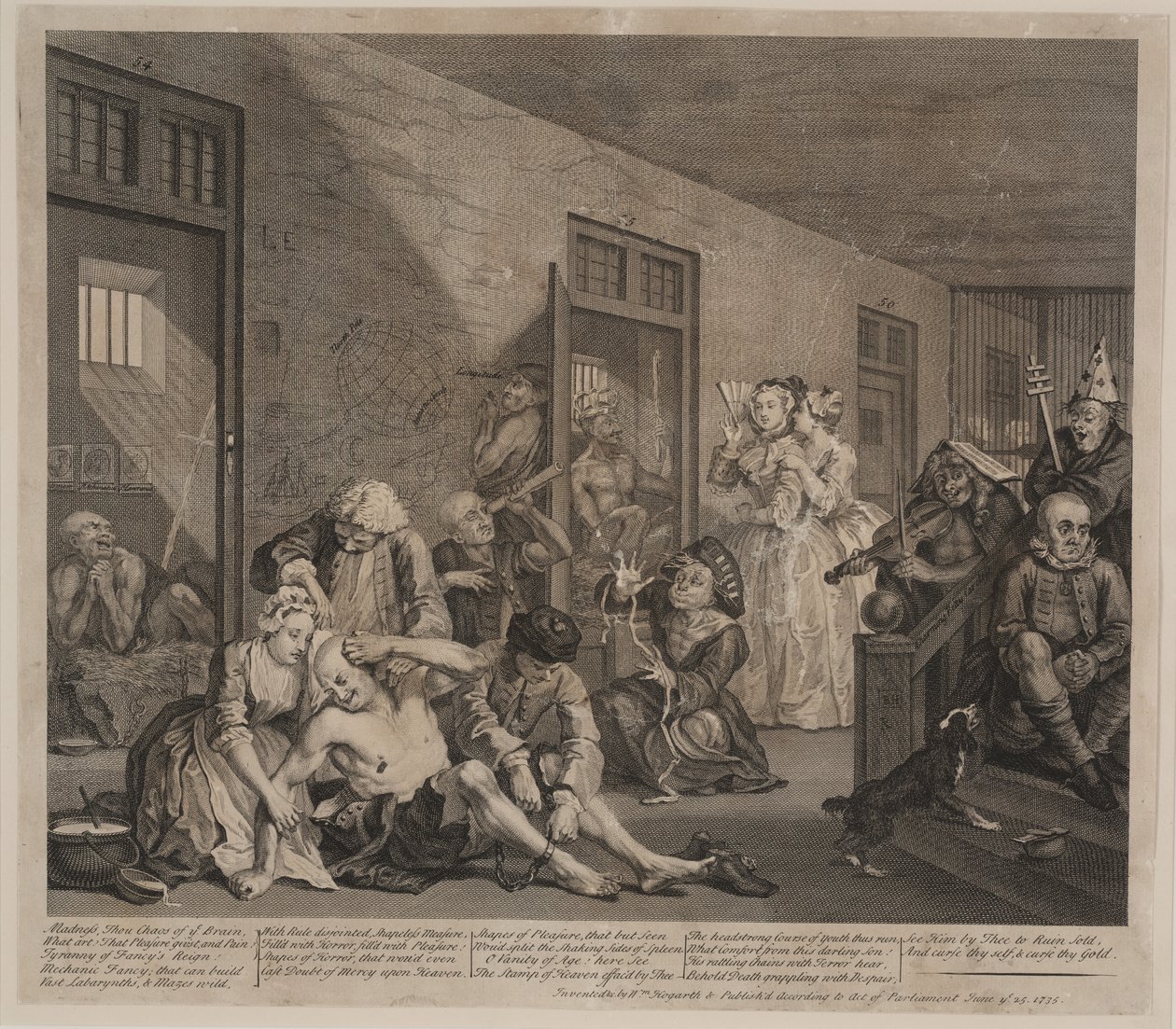 Il progresso di un libertino, tavola 8 da William Hogarth