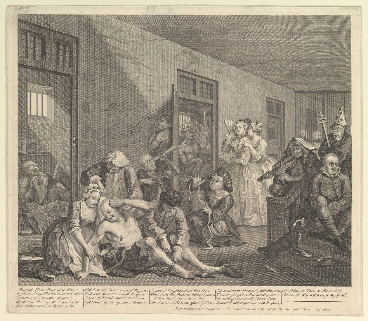 Il progresso del libertino, Tavola 8 da William Hogarth