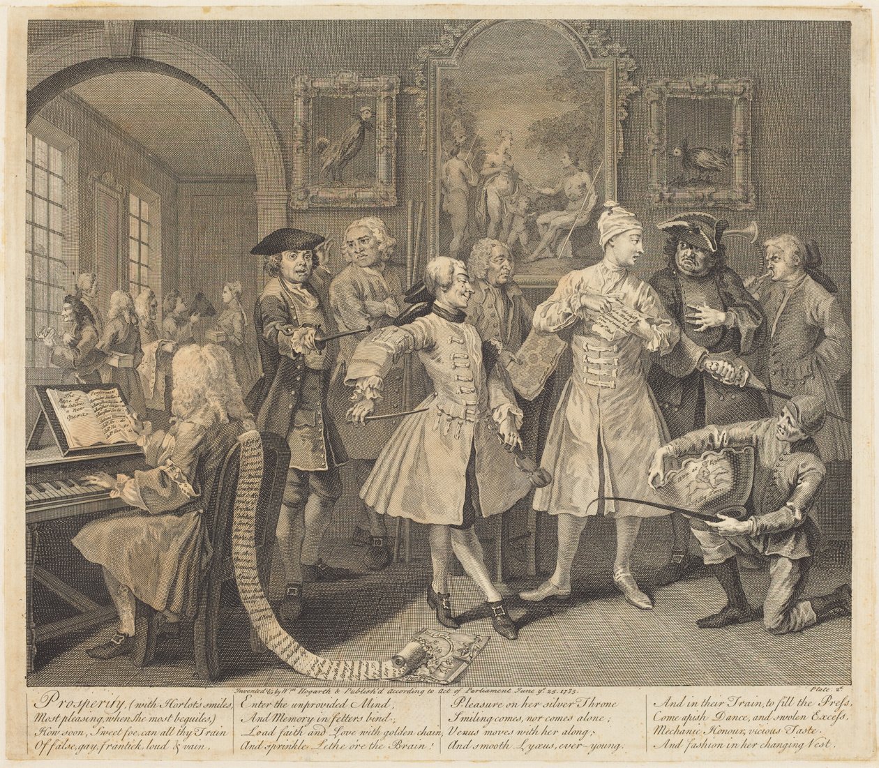 Il percorso di un libertino: tav. 2 da William Hogarth