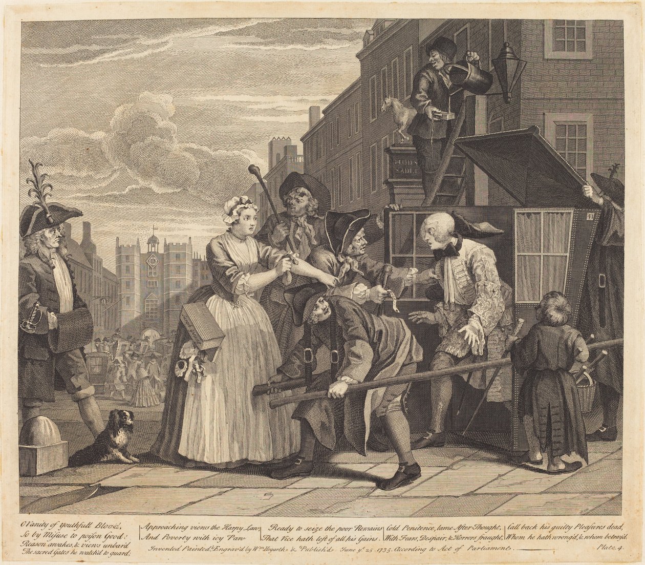 La carriera di un libertino: tav.4 da William Hogarth