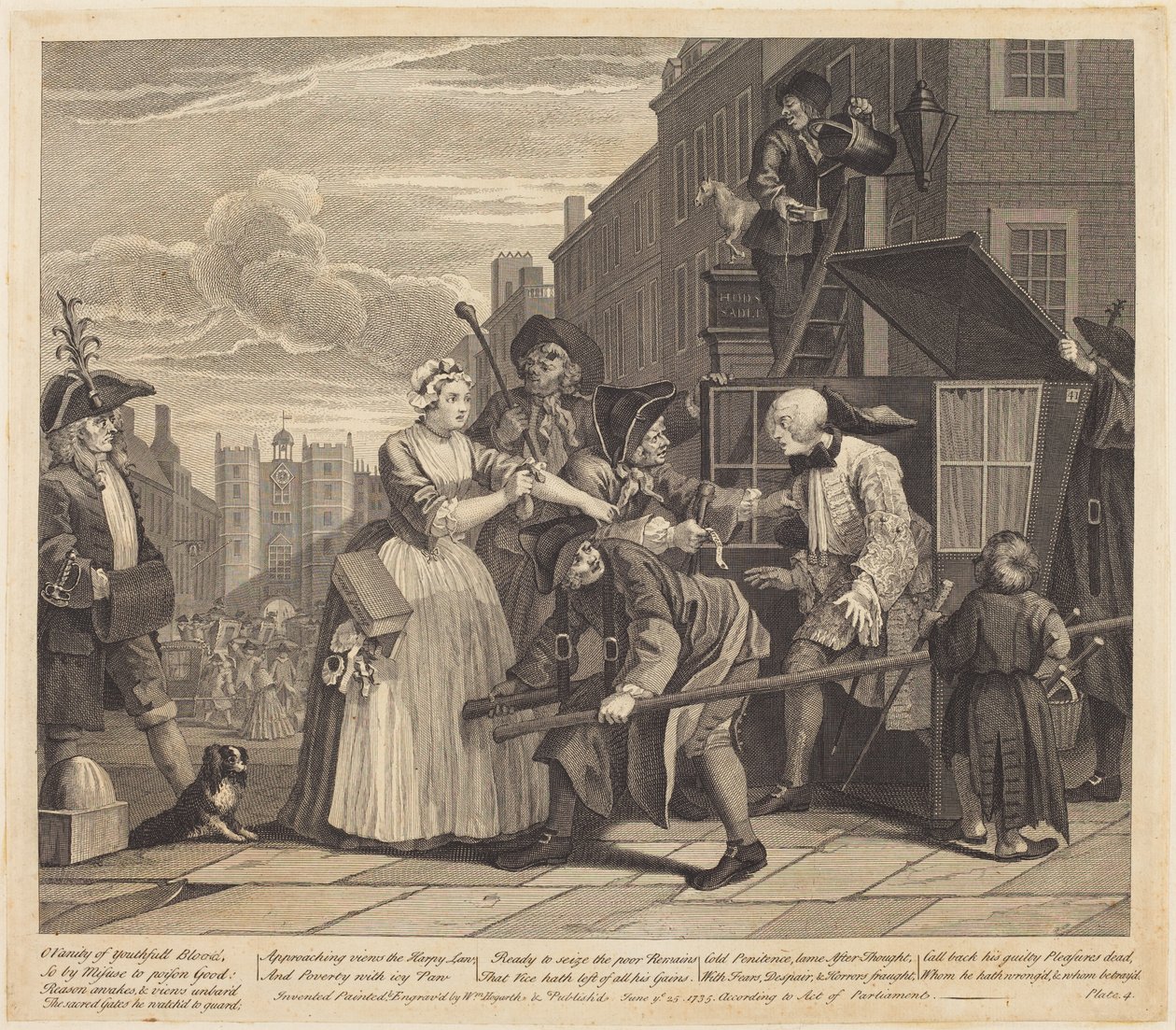 Il percorso di un libertino: tav. 4 da William Hogarth
