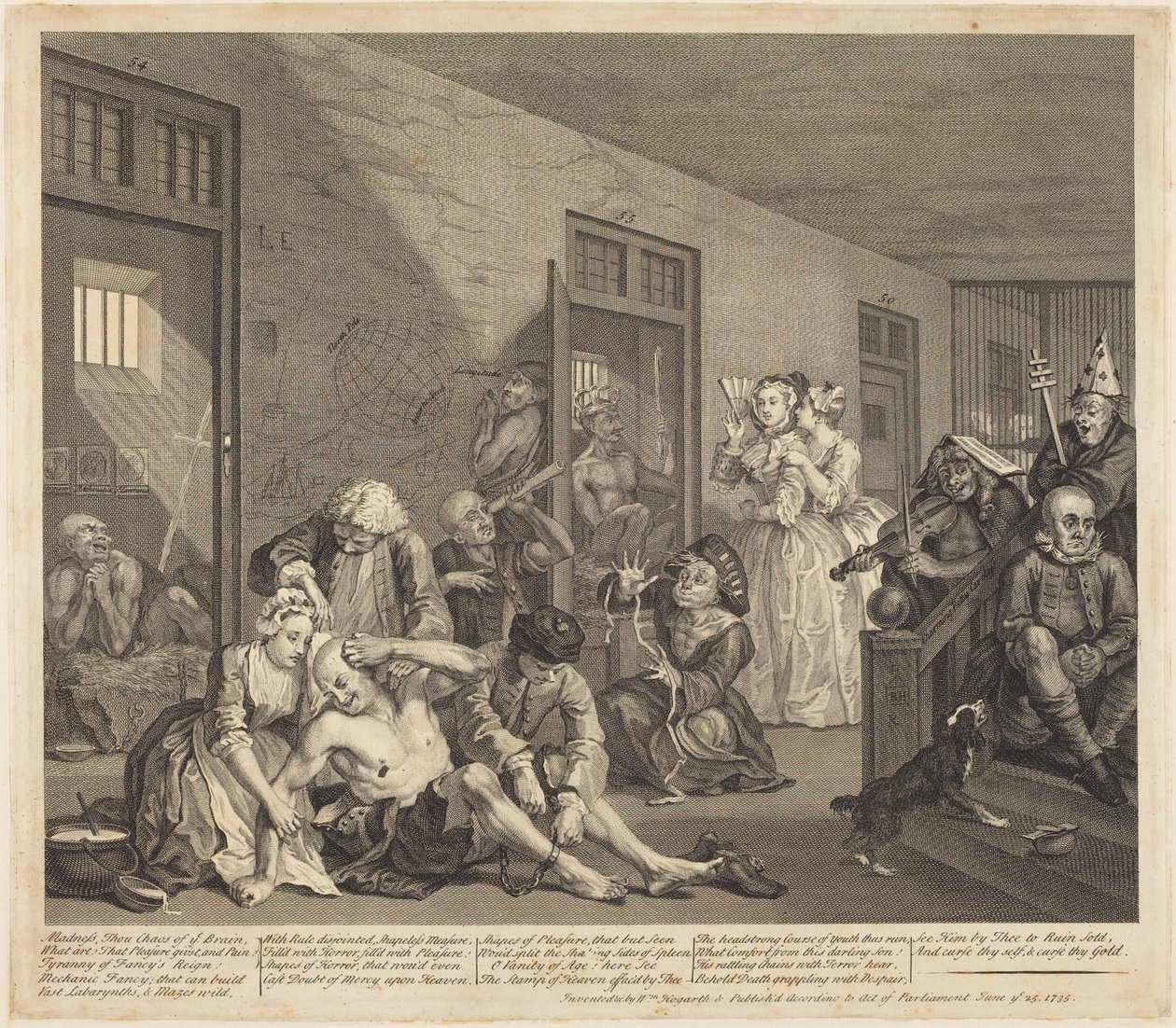 Il progresso di un libertino: tavola 8 da William Hogarth