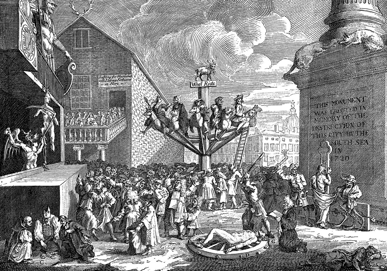 Una satira sulla Compagnia del Mare del Sud, 1721 da William Hogarth
