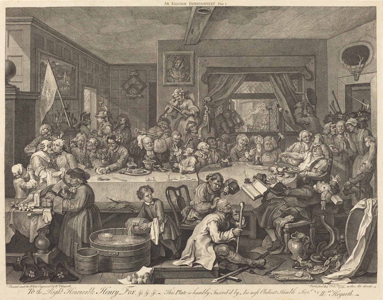 Un intrattenimento elettorale da William Hogarth