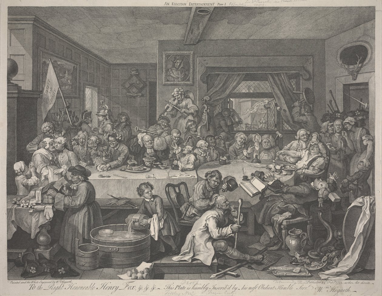 Un Intrattenimento Elettorale da William Hogarth