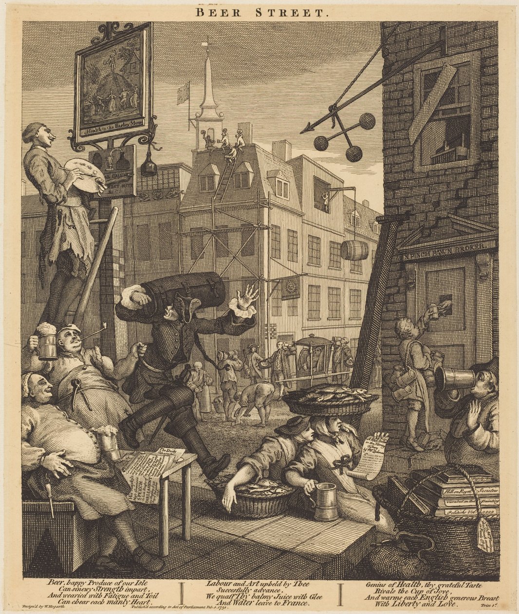 Via della birra da William Hogarth