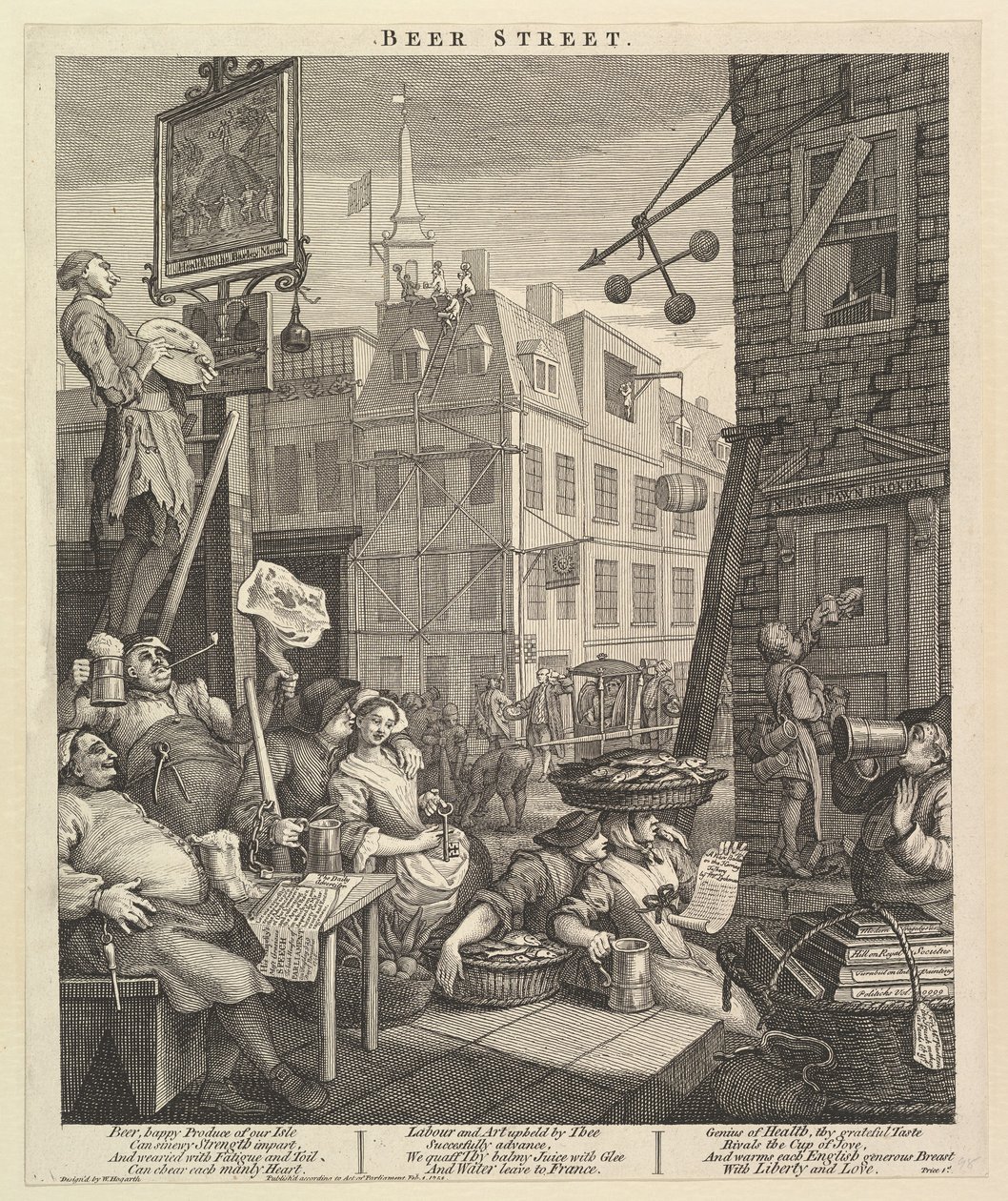 Via della birra da William Hogarth