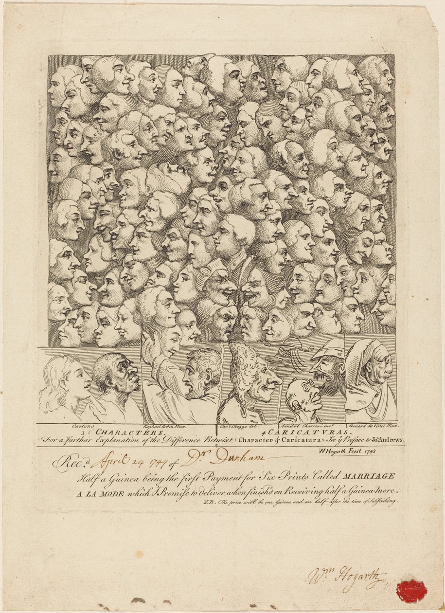 Personaggi e caricature da William Hogarth