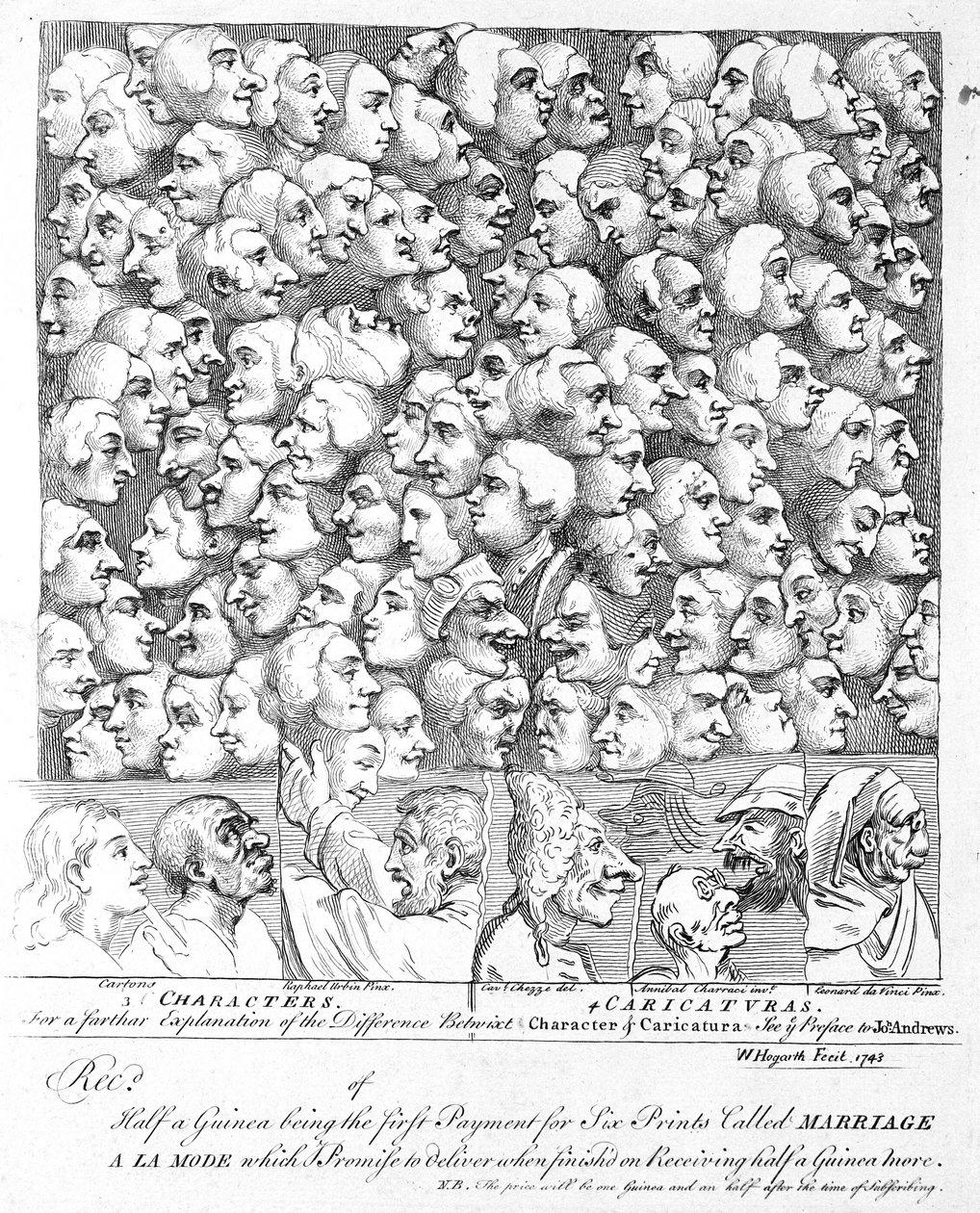 Personaggi e caricature da William Hogarth