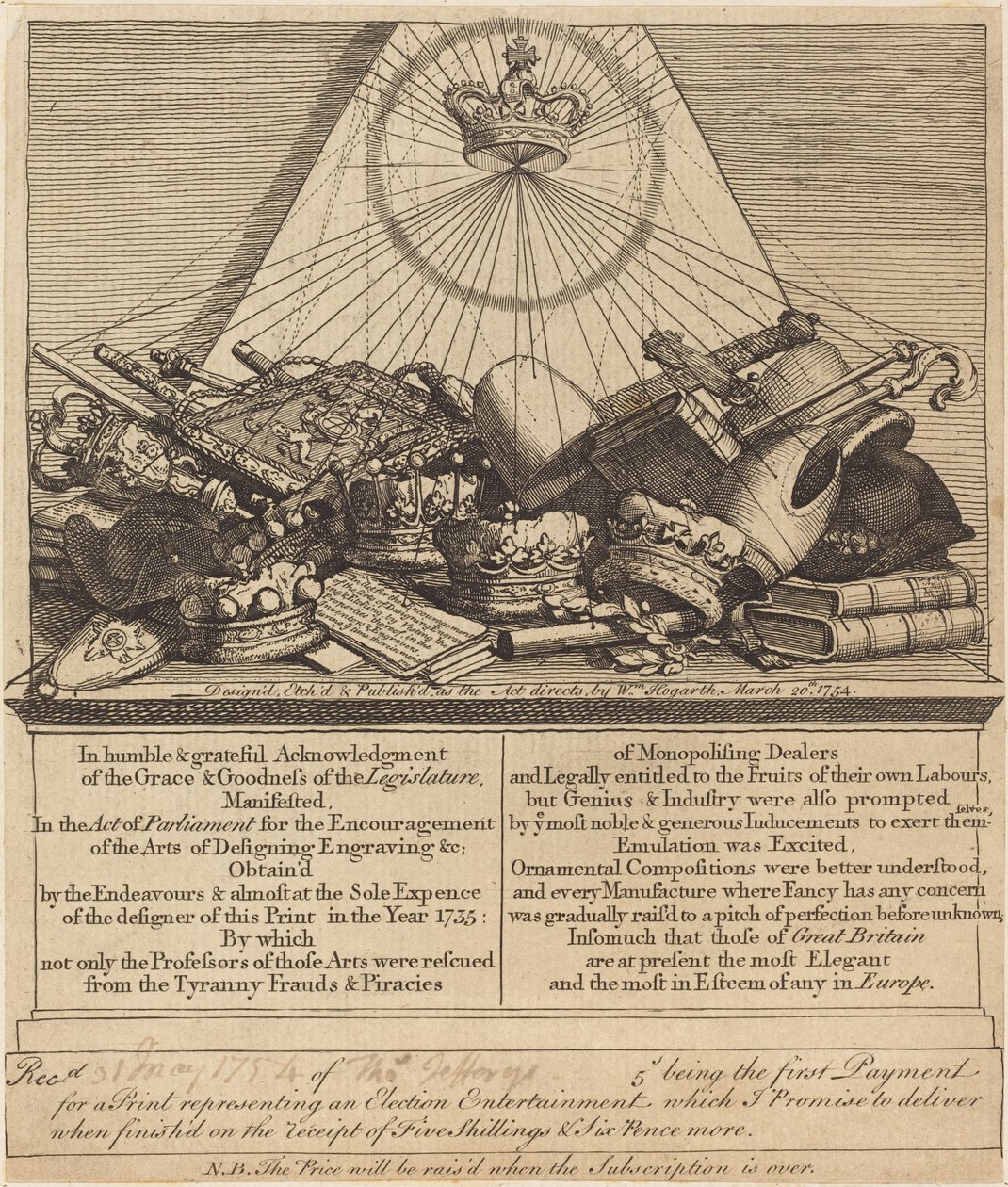 Corone, Mitre, Mazze, Etc. da William Hogarth