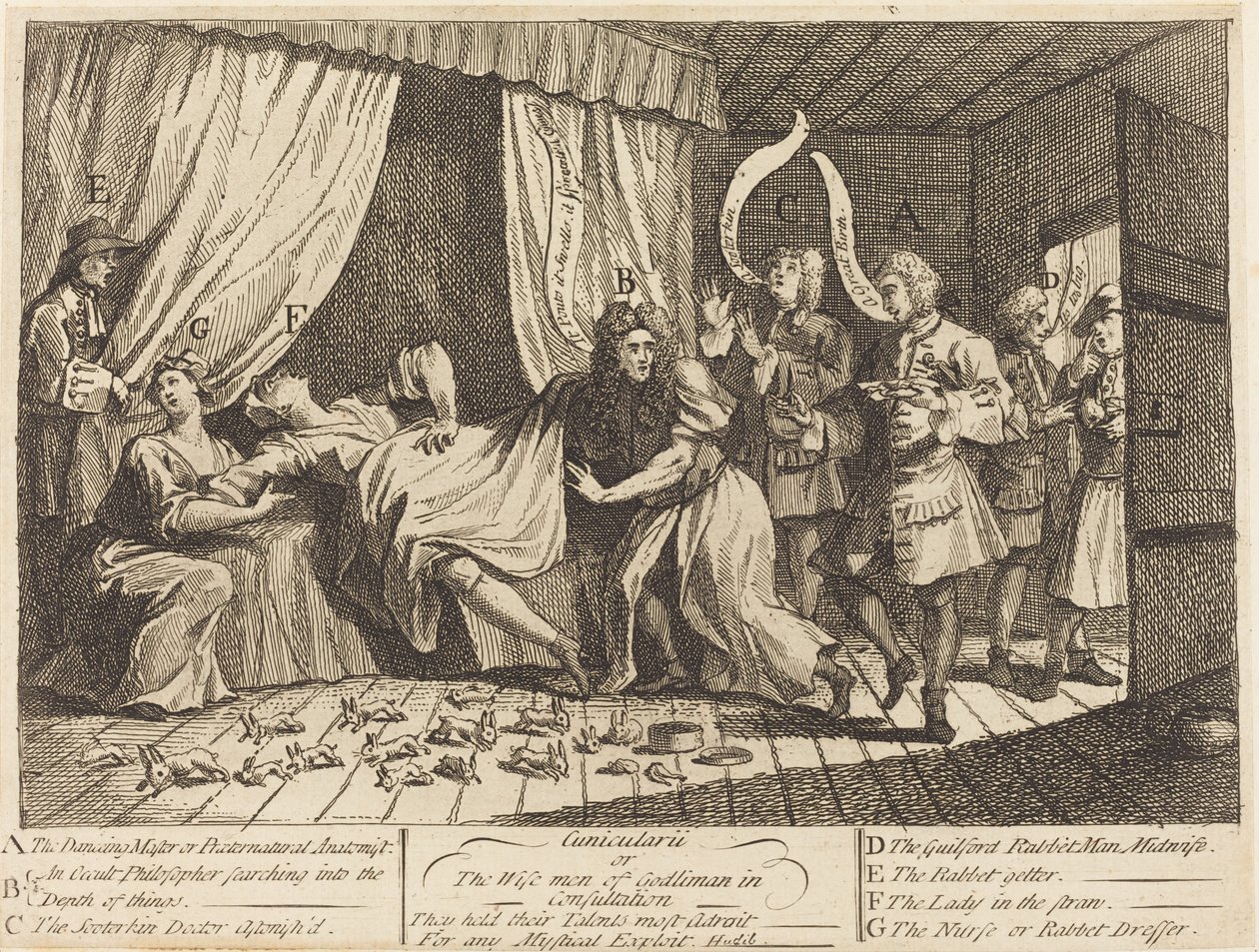 Cunicularii, o i Saggi di Godliman in Consultazione da William Hogarth