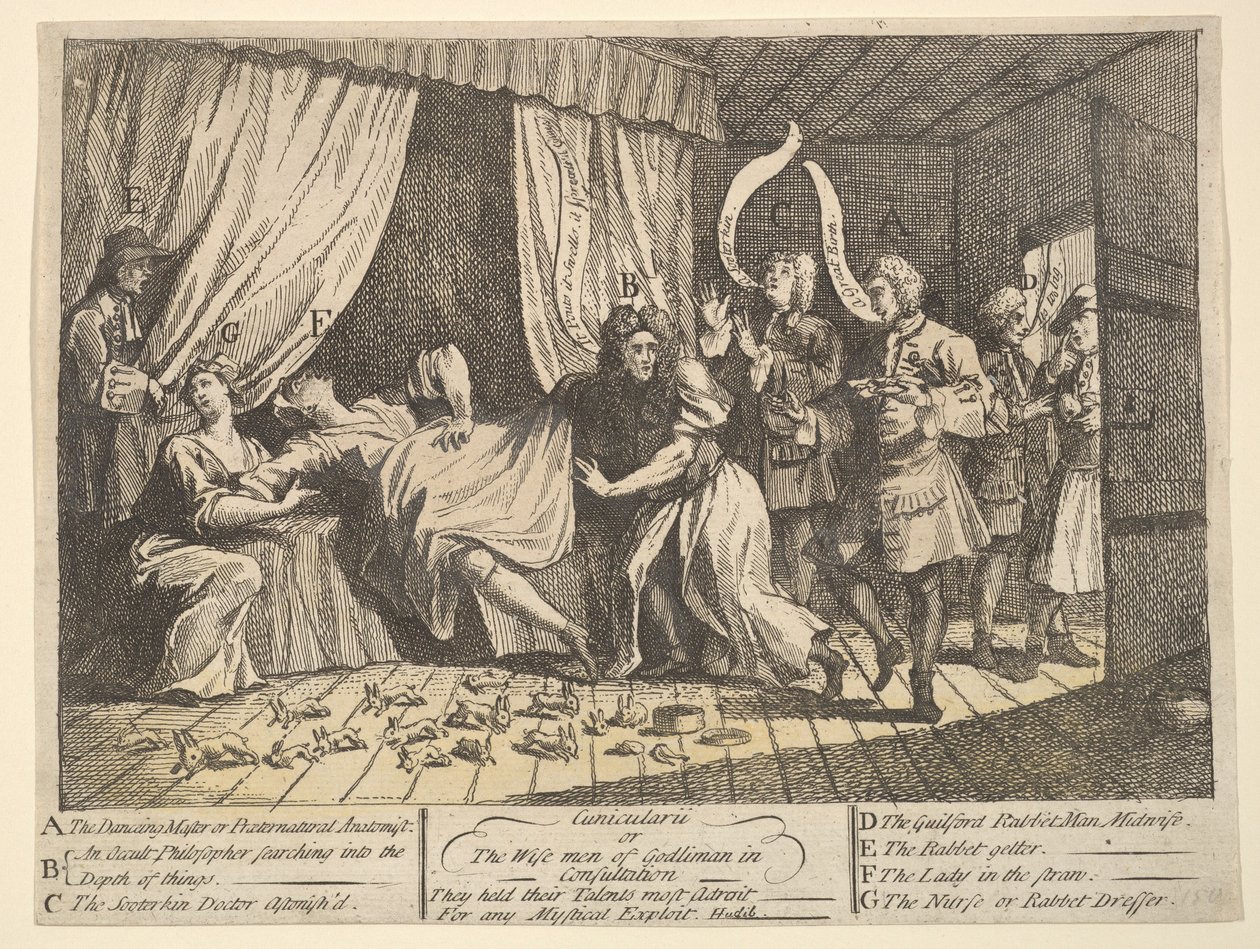 Cunicularii, o i saggi di Godlimon in consultazione, dicembre 1726 da William Hogarth