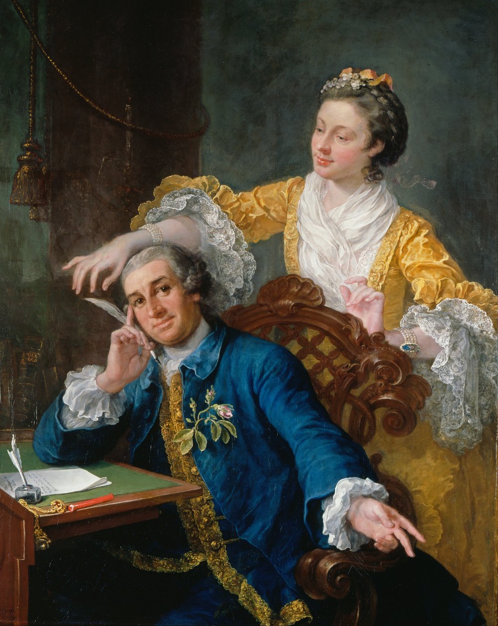 David Garrick (1717-79) con sua moglie Eva-Maria Veigel, «La Violette» o «Violetti» (1725 - 1822) da William Hogarth