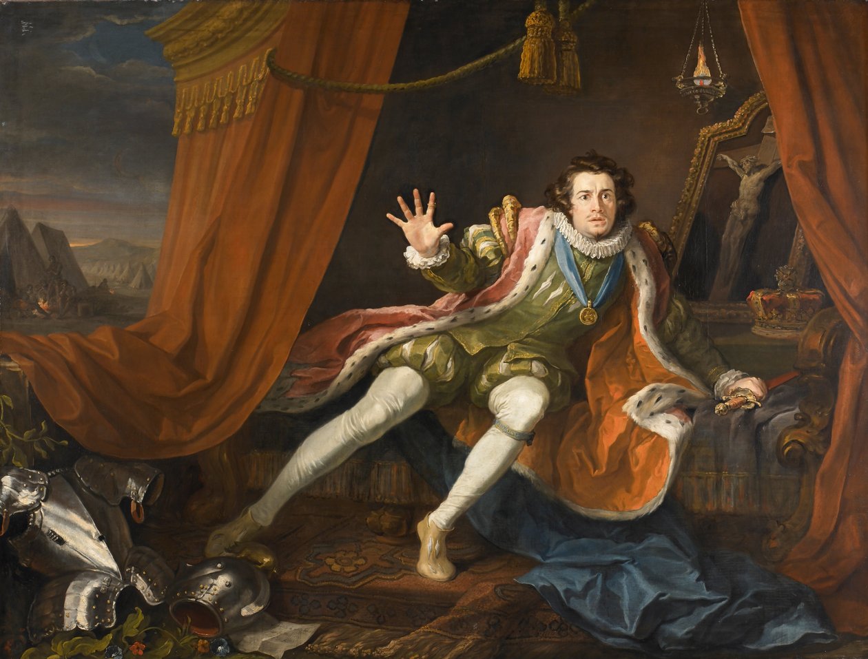 David Garrick nel ruolo di Riccardo III da William Hogarth