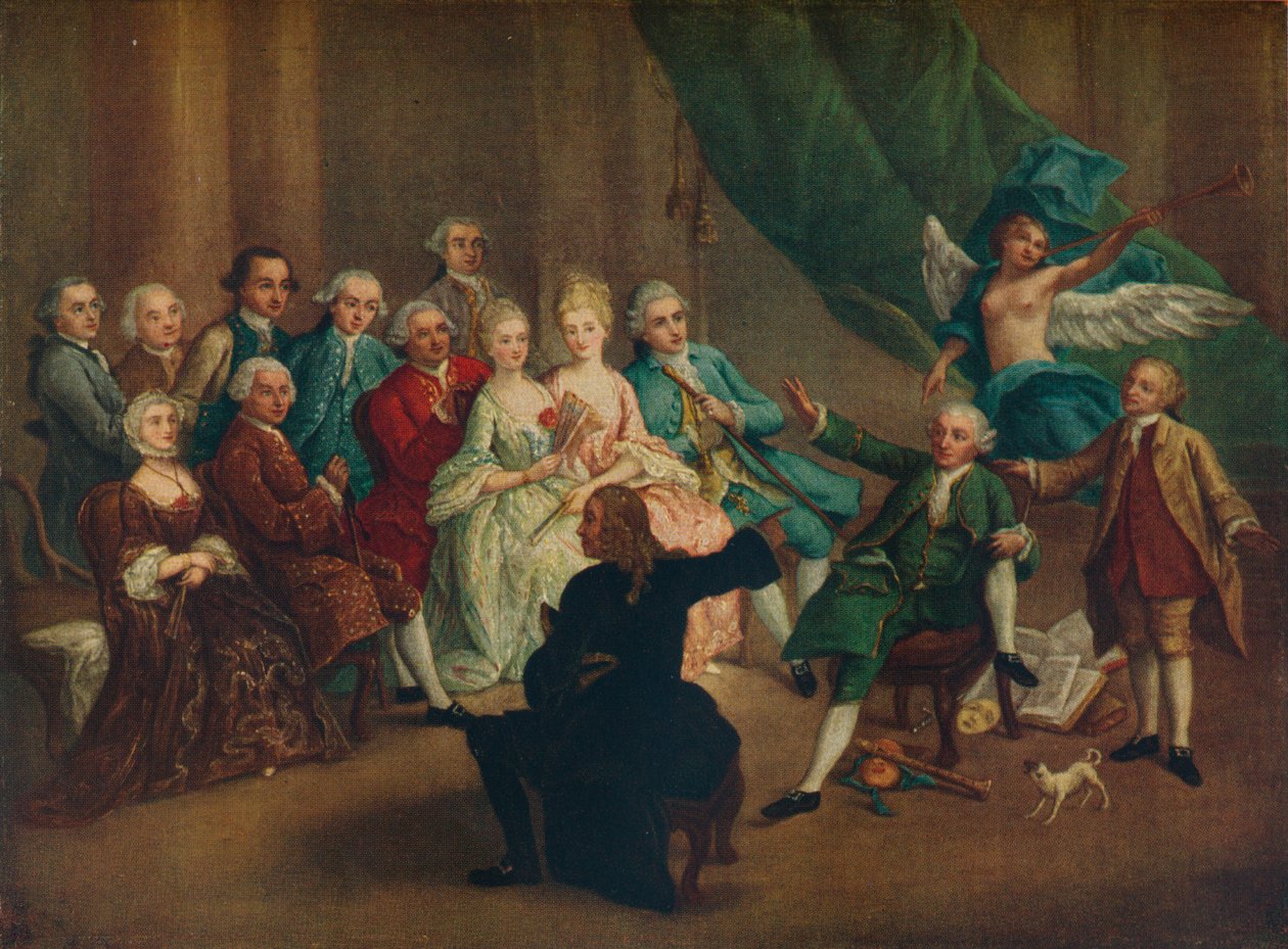 David Garrick nella Green Room, XVIII secolo da William Hogarth