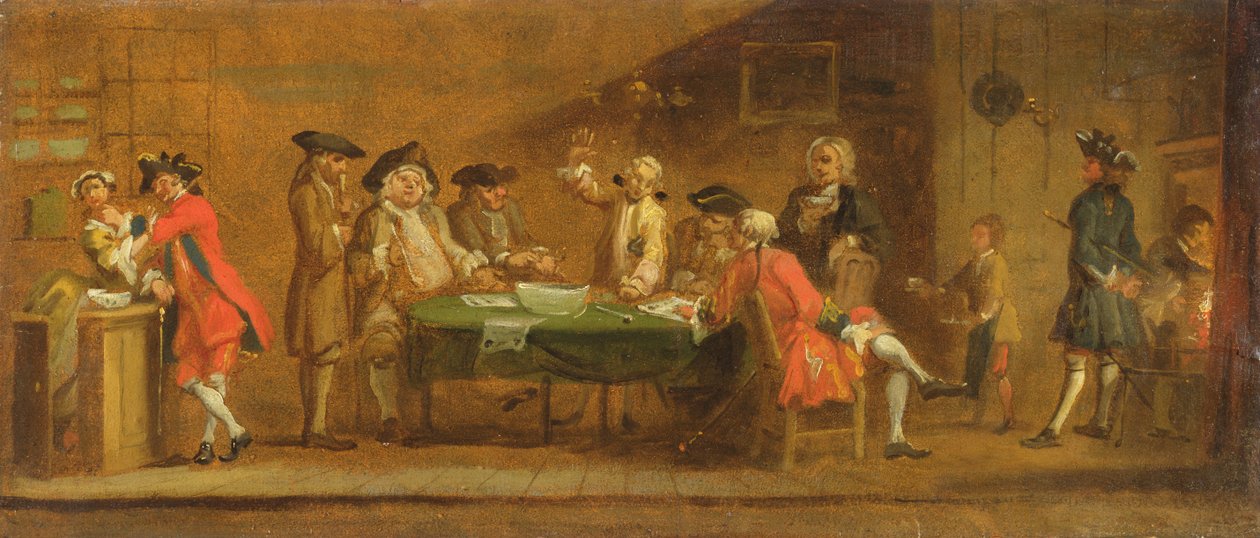 Figure in una Taverna o Caffetteria, 1720s da William Hogarth