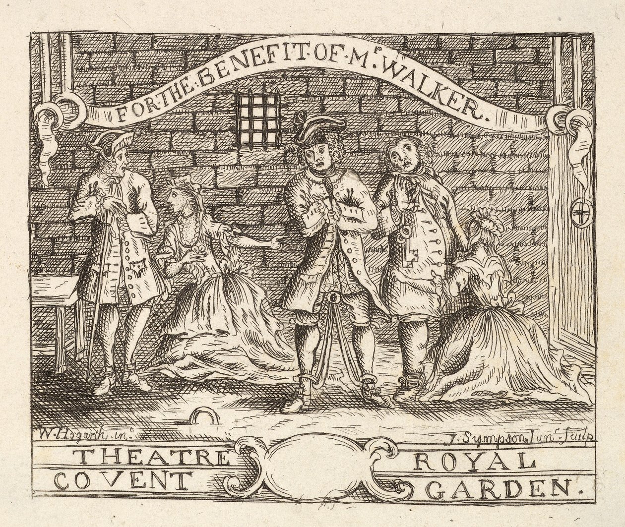 Per il Beneficio del Signor Walker, Teatro Reale, Covent Garden, pub. 1822 da William Hogarth