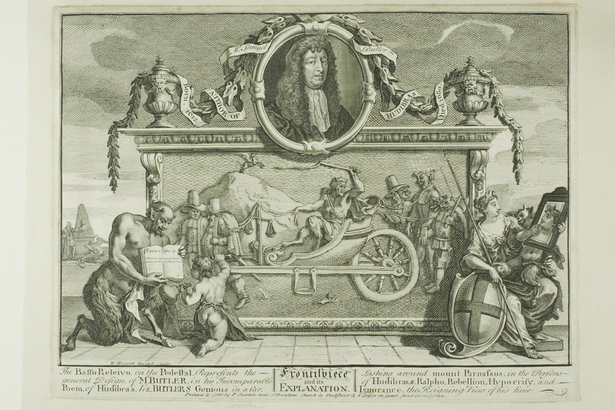 Frontespizio, tavola uno da Hudibras da William Hogarth