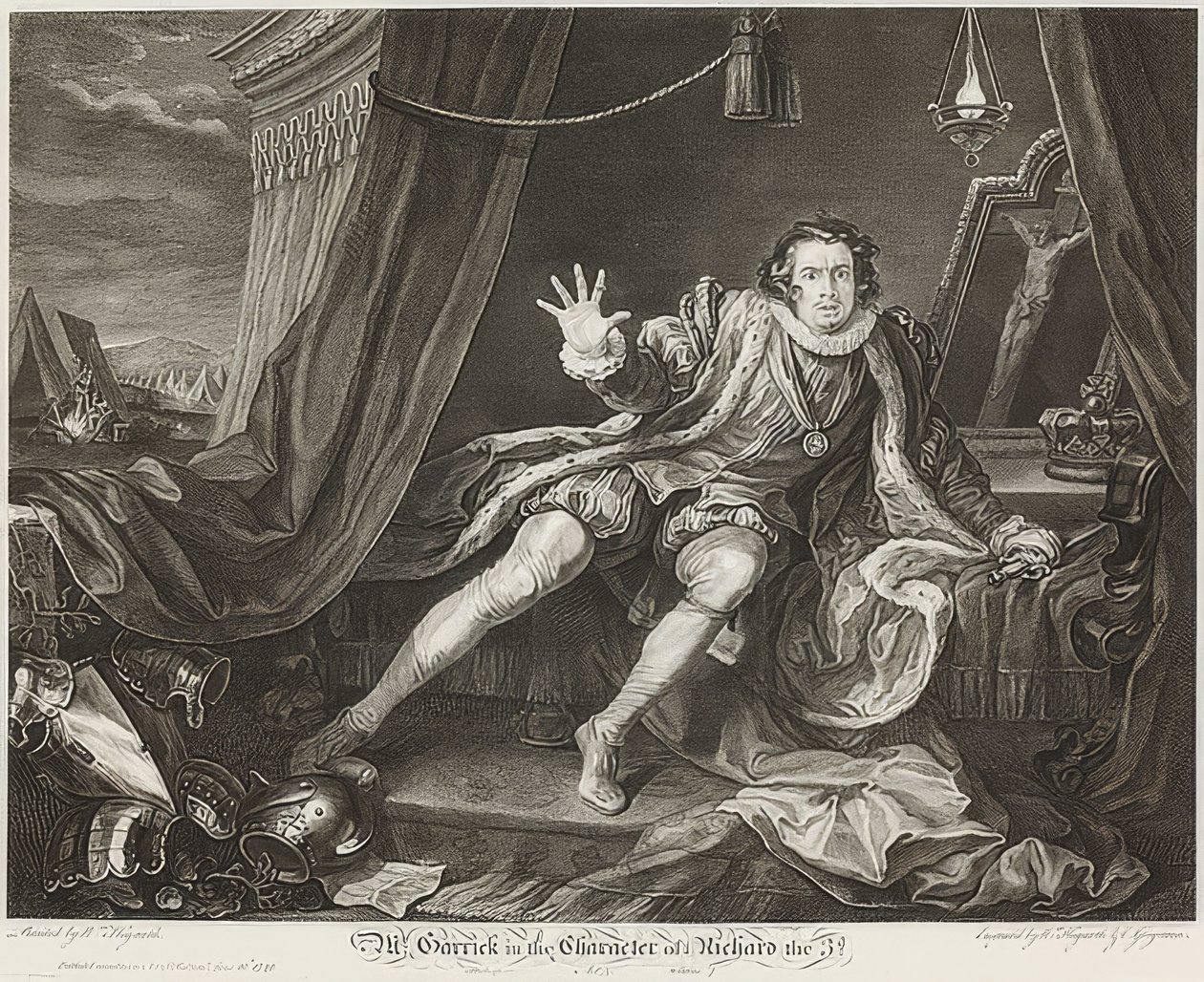 Garrick nel ruolo di Riccardo III da William Hogarth