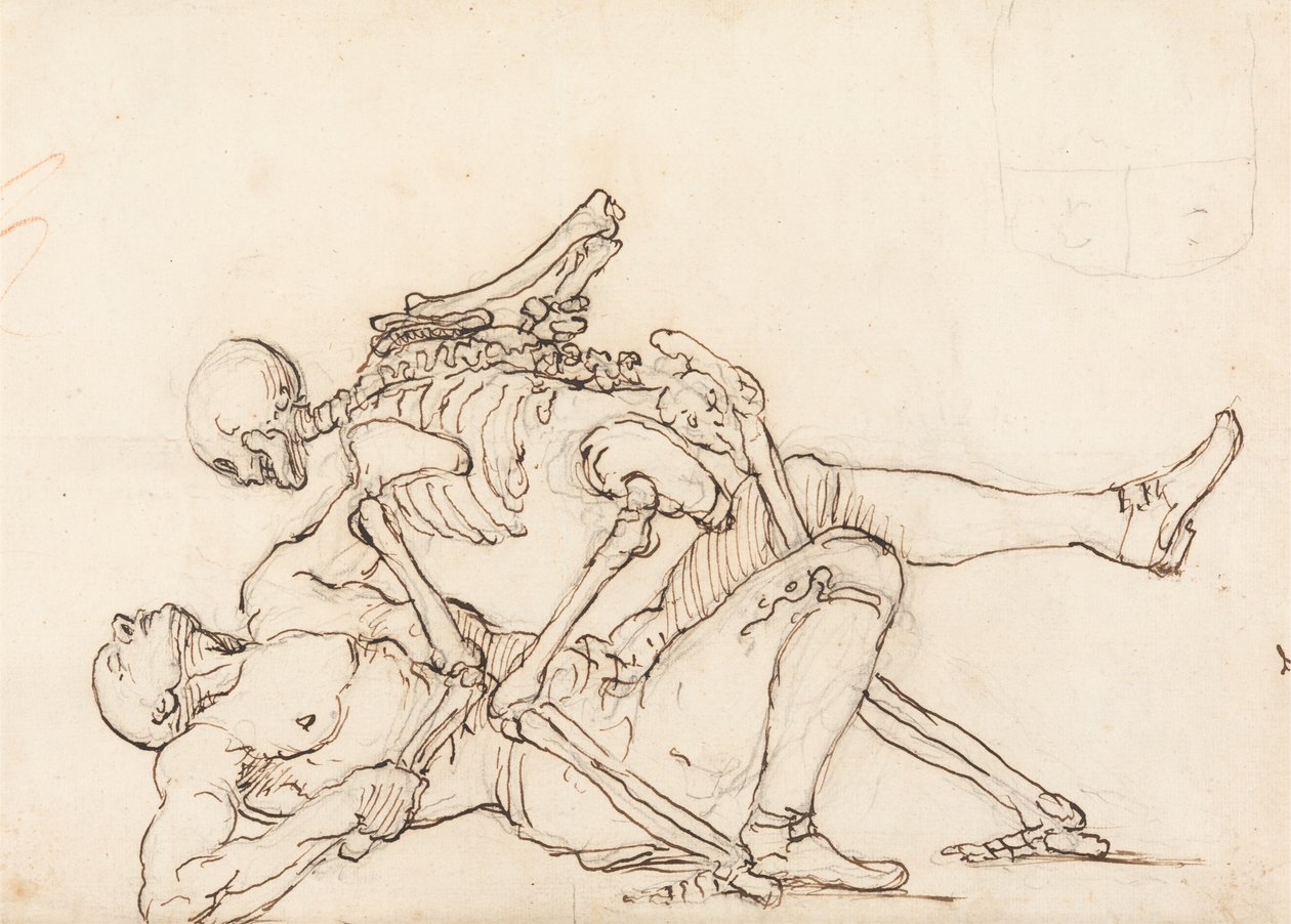 Epitafio di George Taylor: La morte dà a George Taylor un colpo di croce da William Hogarth