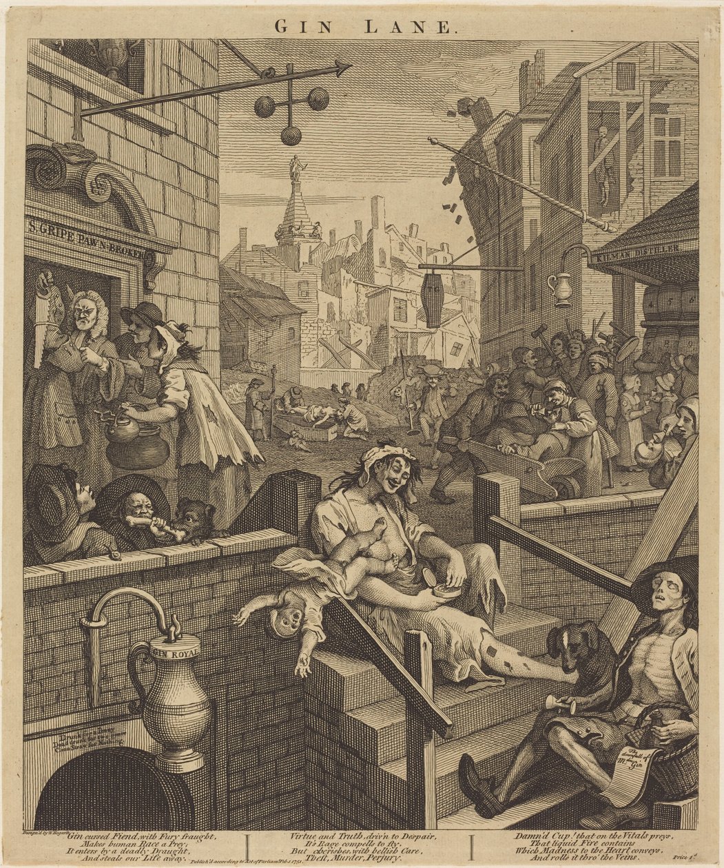 Gin Lane da William Hogarth