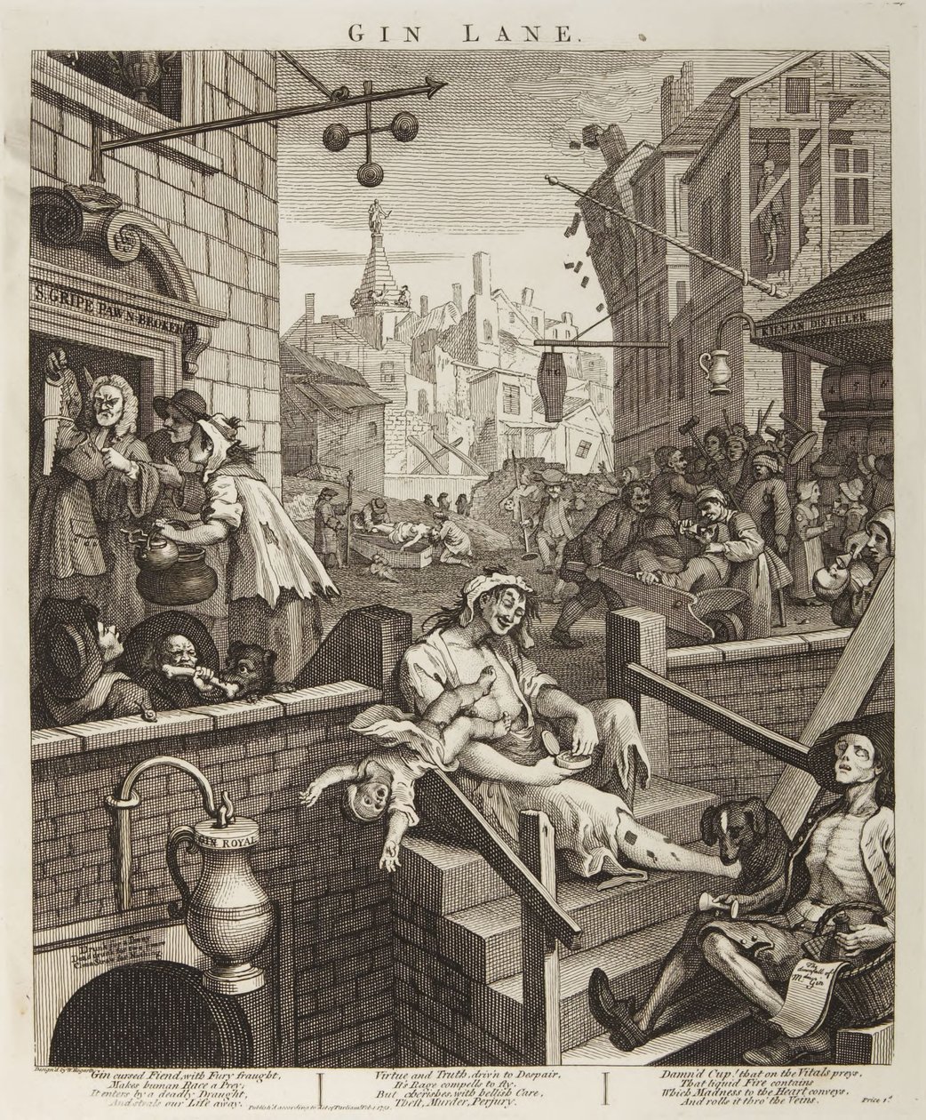 Gin Lane da William Hogarth