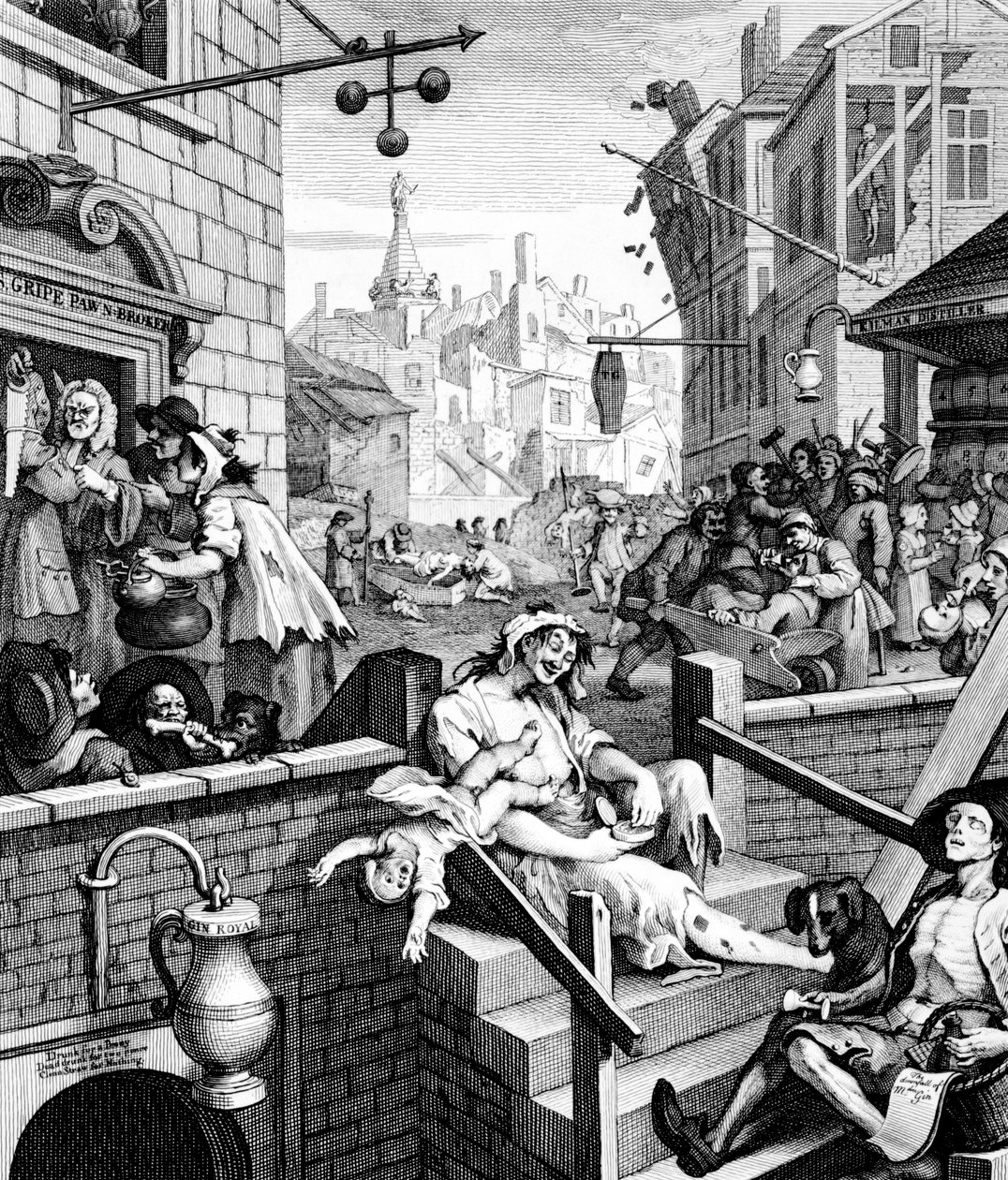 Gin Lane da William Hogarth