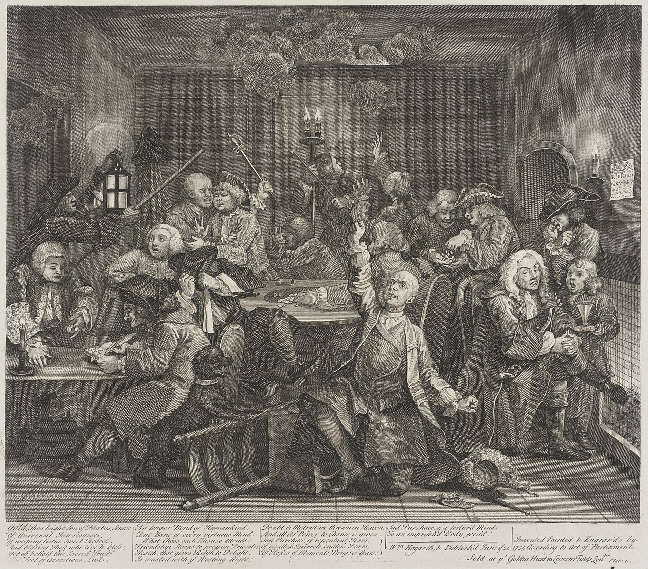 Oro, tu splendente figlio di Febo, fonte da William Hogarth