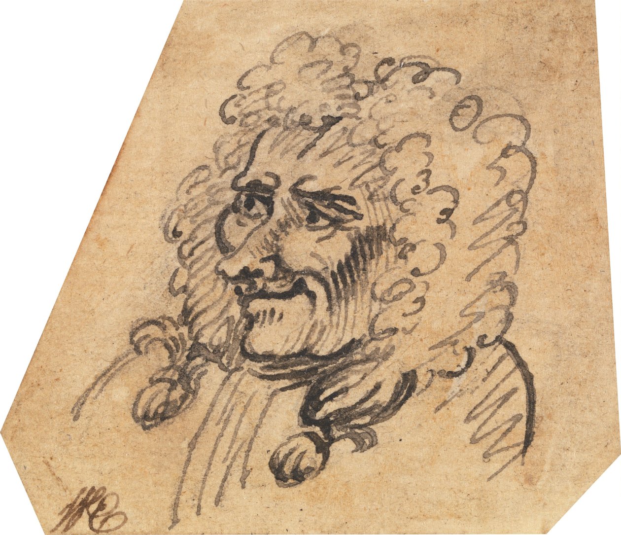 Grotesker Männerkopf da William Hogarth