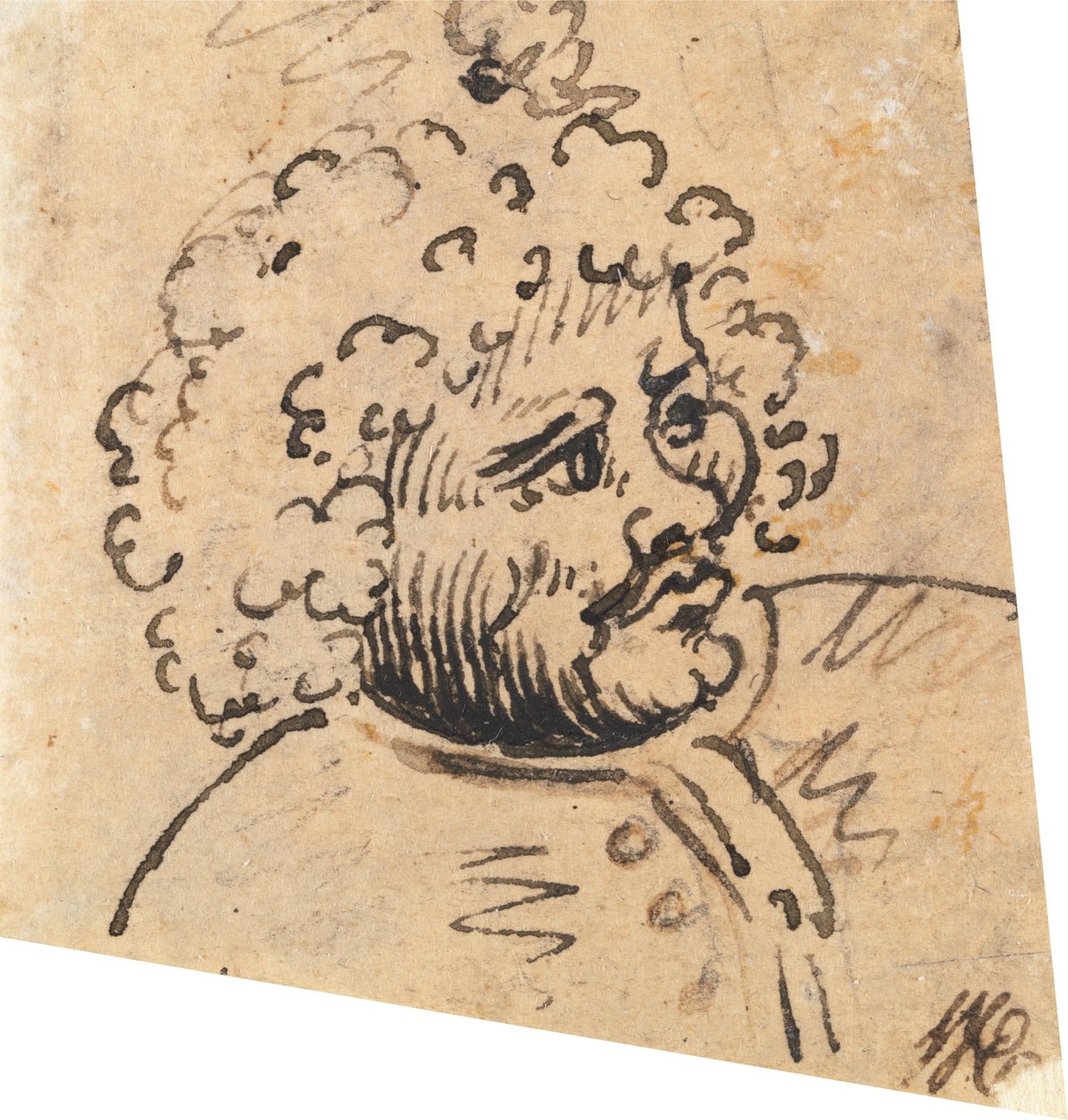 Grotesker Männerkopf da William Hogarth