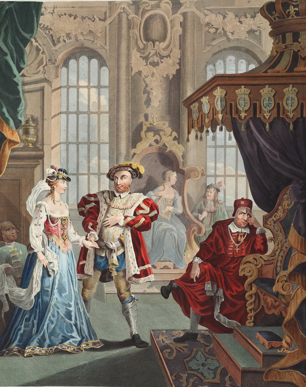 Enrico VIII e Anna Bolena, illustrazione da 