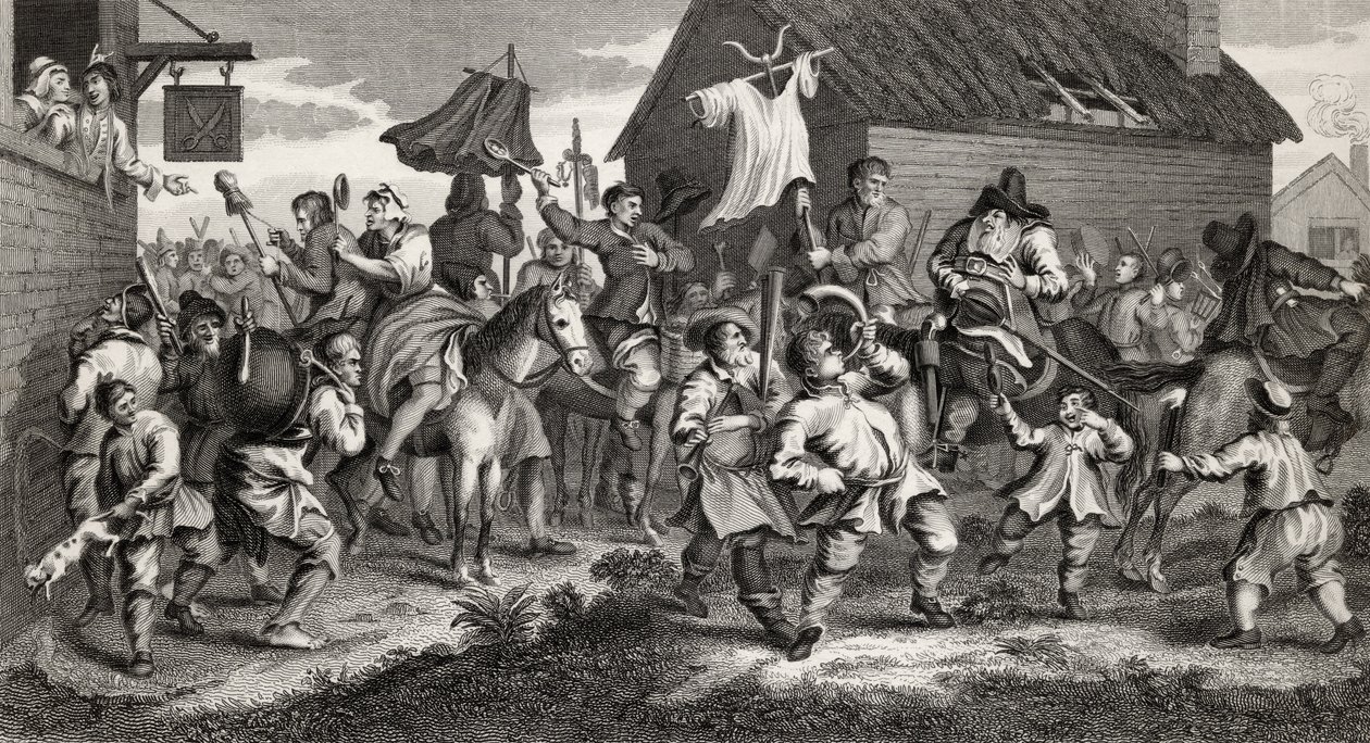 Hudibras incontra lo Skimmington, inciso da T.E. Nicholson, da 