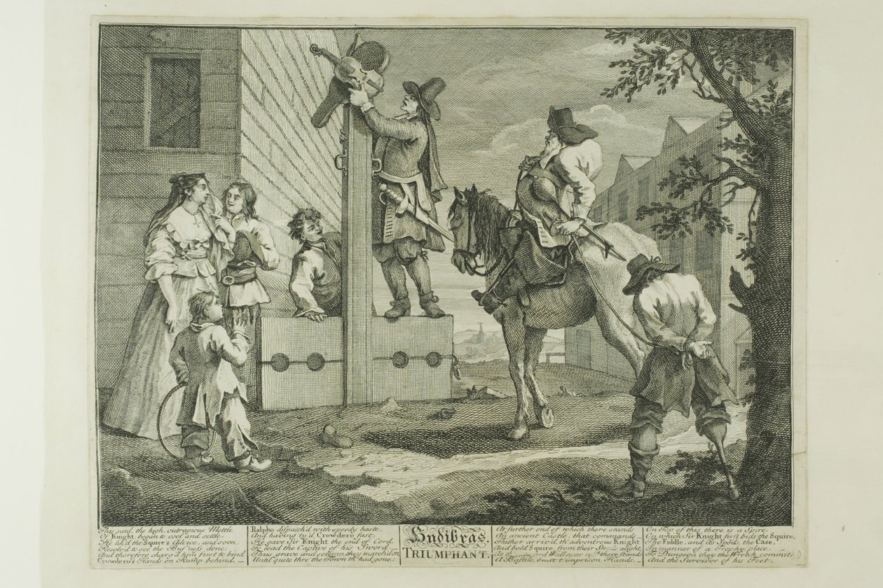 Il trionfo di Hudibras, quarto piatto di Hudibras da William Hogarth
