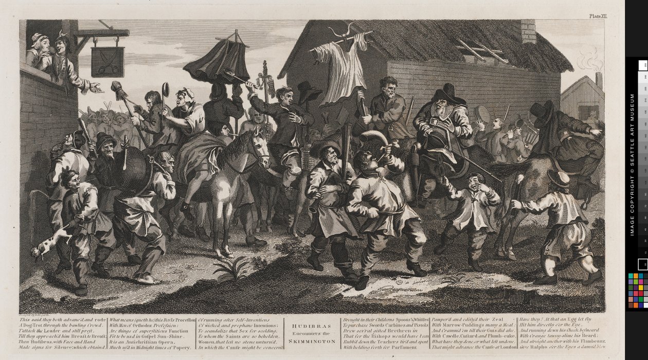 Hudibras e lo Skimmington da William Hogarth