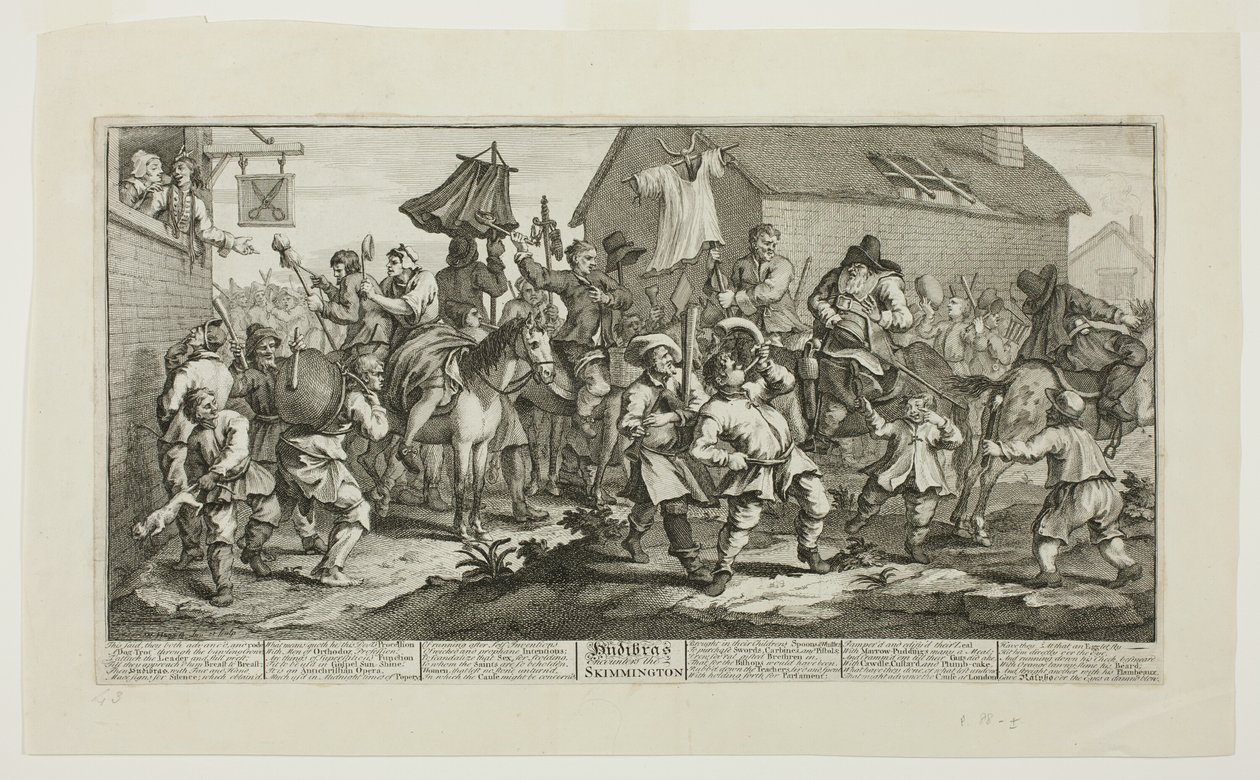 Hudibras e lo Skimmington, tavola sette di Hudibras da William Hogarth
