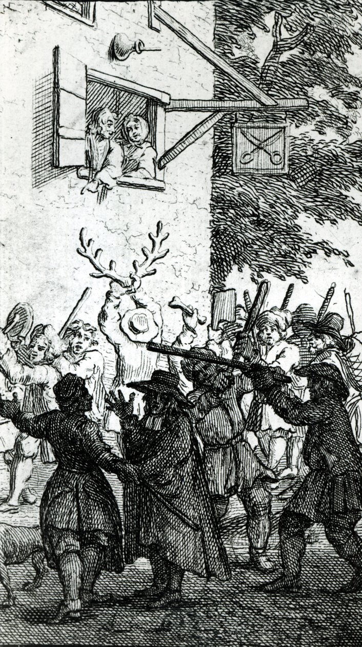 Baccano contro un sarto da William Hogarth