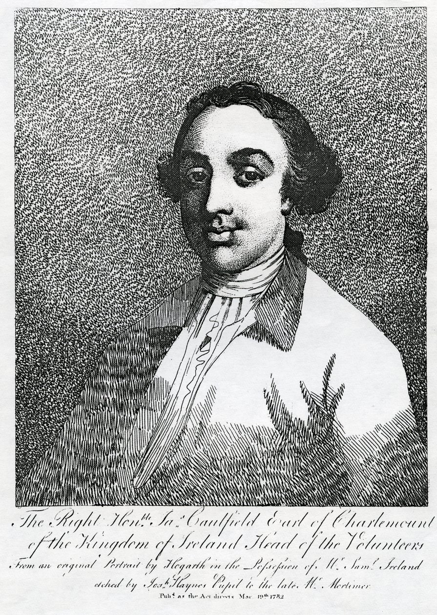 James Caulfield, 1° Conte di Charlemont, inciso da Joseph Haynes, 1782 da William Hogarth